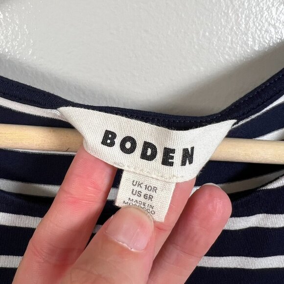Boden Amelie Jersey Dress Size 6 Navy Blue Stripes Preppy Twee Work Teacher - Picture 4 of 10